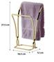 Imagem de Kit banheiro lavabo dourado - 02 peças, porta toalha de bancada  e porta papel higiênico future 1608dd 1609dd