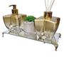 Imagem de Kit Banheiro Lavabo Estrela 280ml Bandeja Vasinho Decorativo