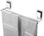 Imagem de Kit Banheiro Suporte Porta Toalha de Banho Duplo + Porta Toalha de Rosto Fixação Com Ventosa