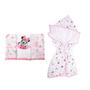 Imagem de Kit Banho Do Bebe Toalha Soft + 3 Babete - Minnie
