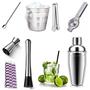 Imagem de Kit Barman Coqueteleira 500 Ml Caipirinha Drinks - 7Pçs Inox