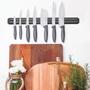Imagem de Kit Barra Suporte para Facas Imã de Cozinha Ferramentas 50cm 3un com Parafusos