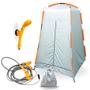 Imagem de Kit Barraca Banheiro Portatil Trocador Pampa + Chuveiro Camping Ducha Eletrica 12v Shower Nautika