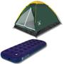 Imagem de Kit Barraca Camping Igloo para 2 Pessoas + Colchao Solteiro com Inflador