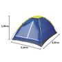 Imagem de Kit Barraca Camping Iglu 4 Pessoas + Colchao de Casal King Size com Inflador  Mor 