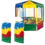 Imagem de Kit Barraquinha Casinha Piscina de Bolinhas Oitavada 2,00m Premium 1000 Bolinhas Coloridas