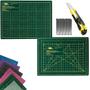 Imagem de Kit Base de Corte Dupla Face Multiuso AutoCura A4 30cm x 22cm Patchwork Scrapbook Desenho + Estilete Profissional