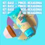 Imagem de Kit Base + Pincel de Base Hexagonal - Adversa