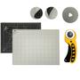 Imagem de Kit Base Placa de Cortar Tecido Papel Apoio de Mesa A2 45 x 60 + Cortador Disco 45mm + 1 Lamina de Reposição