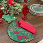 Imagem de Kit Base Sousplat e Capas de Supla e Guardanapos Mesa Posta Natalina Estampada de Natal