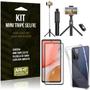 Imagem de Kit Bastão Selfie Bluetooth com Tripe para Galaxy A72 6,7" + Capa + Película 3D