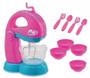 Imagem de Kit Batedeira Infantil Com Utensílios Le Chef 312 Usual Cor Rosa Com Azul Crianças Bebe Infantil