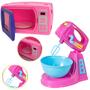 Imagem de Kit Batedeira + Microondas Brinquedos Infantil Meninas Panelinha Comidinha Presente Crianças Natal