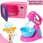 Imagem de Kit Batedeira + Microondas Brinquedos Infantil Meninas Panelinha Comidinha Presente Crianças Natal