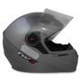 Imagem de Kit bau givi moto 21l + capacete prata com vermelho 58