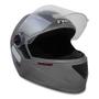 Imagem de Kit bau givi moto 21l + capacete prata com vermelho 58