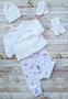 Imagem de Kit Bebê Completo 5 Pç Casaco Gorro Luva Trico Calça Suedine