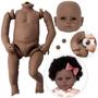 Imagem de Kit Bebê Reborn Molde Menina Negra 52cm + Torso + Olhos