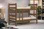 Imagem de Kit Beliche De Solteiro com Escada Madeira Reforçada 100% Mdf + 1 Colchão de Espuma D28 Solteiro Bp