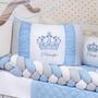 Imagem de Kit Berço Americano Coroa Principe Azul Menino 11 peças com Saia berço e almofada