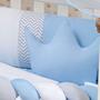 Imagem de Kit Berço Americano Coroa Principe Azul Menino 11 peças com Saia berço e almofada