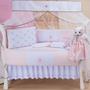 Kit Berço Glamour 09 Peças - Thed Rosa - Nanna Baby Imagem de Kit Berço Glamour 09 Peças - Thed Rosa