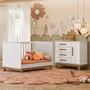 Imagem de Kit Berço Mini Cama com Cômoda Sapateira 1 Porta 4 Gavetas Encantado Q01 Branco Clique Chique