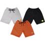 Imagem de Kit Bermudas e Shorts Masculina Infantil e Juvenil 3 Shorts 100% Algodão 4 A 16 Revenda