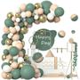 Imagem de Kit Bexiga Verde Eucalipto Arco Desconstruido Balão Dourado Metalizado 6" 10" Polegadas Festa Decoração e Aniversario