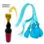 Imagem de Kit Bexigas Balões Colorida Azul Lisa 11 Polegadas com 24 Unidades Bico Anti Vazamento + Inflador Manual