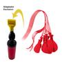 Imagem de Kit Bexigas Balões Colorida Vermelha Lisa 11 Polegadas Com 24 Unidades Bico Anti Vazamento + Inflador Manual