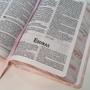 Imagem de Kit Bíblia Sagrada NVI Capa Dura Flores Rosa + Caderno Anotações Bíblicas Borboleta
