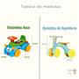 Imagem de Kit Bicicleta Equilíbrio Infantil 4 Rodas+Totokinha Motoca Didática