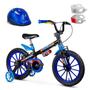 Imagem de Kit Bicicleta Infantil Aro 16 Tech Boys + Capacete + Sinalizador LED