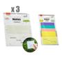 Imagem de Kit Bloco Adesivo Transparente Post It 76x76mm Com 100 Folhas