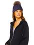 Imagem de Kit Blusa de frio Moletom ABERTO JAQUETA com capuz + TOUCA POMPOM Flanelado Corrida Yoga Feminina 835