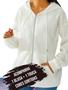 Imagem de Kit Blusa de frio Moletom ABERTO JAQUETA com capuz + TOUCA POMPOM Flanelado Corrida Yoga Feminina 835
