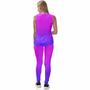 Imagem de Kit Blusa Feminina Regata Fitness Dry Academia Legging Cós Alto Treino Skinny Grossa