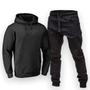 Imagem de Kit Blusa Moletom Liso Flanelado + Calça Jogger Jeans Masculino 24