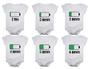 Imagem de Kit body bebê mesversario manga curta bateria carregando 12 bodies 1 a 12 meses