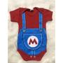 Imagem de kIT Body SUPER MARIO BROSS + BOINA Temáticos Infantil Personagens Mesversario Fantasia