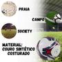 Imagem de Kit Bola De Futebol Campo Grama Society Praia + Bomba De Ar