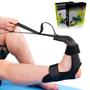 Imagem de Kit Bola Suíça Pilates Yoga 55cm + Alongador de Pernas Faixa Alongamento