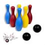 Imagem de Kit Boliche Bolichão De Plástico 2 Bolas 6 Pinos Grandes Infantil Brinquedo