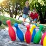 Imagem de Kit Boliche Bolichão De Plástico 2 Bolas 6 Pinos Grandes Infantil Brinquedo