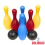 Imagem de Kit Boliche Bolichão De Plástico 2 Bolas 6 Pinos Grandes Infantil Brinquedo