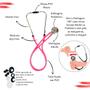 Imagem de Kit Bolsa Cores Aparelho de Pressao Esfigmomanometro Estetoscópio Medidor de Glicose Completo
