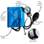Imagem de Kit Bolsa Cores Aparelho Pressao Esfigmomanometro Medidor de Glicose Completo Enfermagem Incoterm