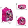 Imagem de Kit Bolsa Escolar Feminina Minnie Mouse Passeio Creche Rosa