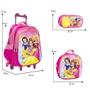 Imagem de Kit Bolsa Escolar Feminina Princesas Carrinho Passeio Aulas